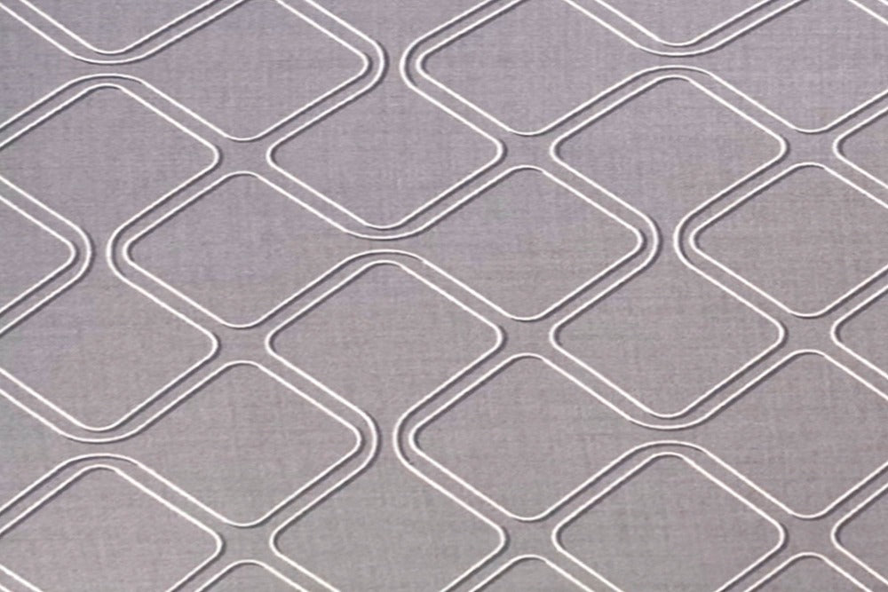 Close up view of a Platinum Geo Colored Luxurious 100% Bamboo Fabric Swatch