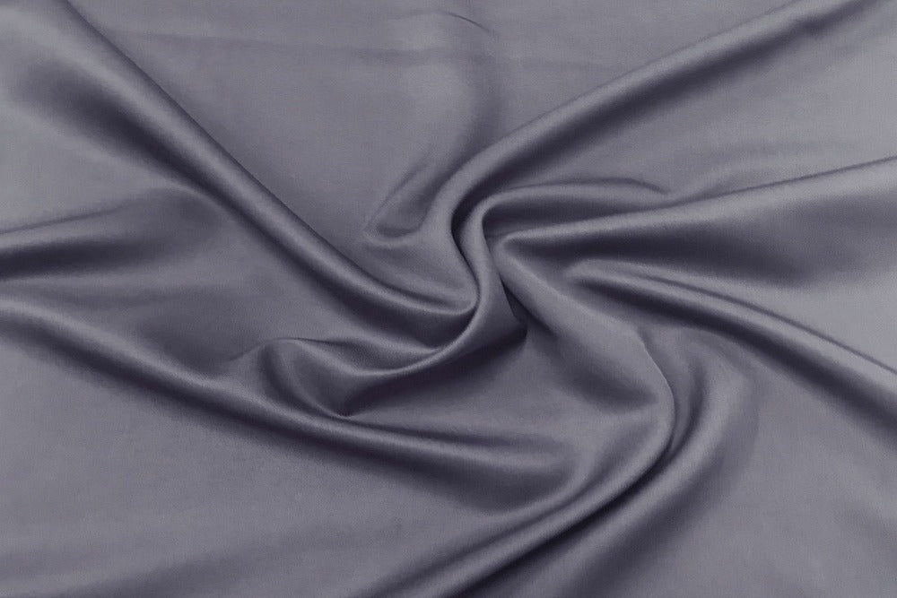 Close up view of silky smooth platinum color bamboo bedsheets fabric